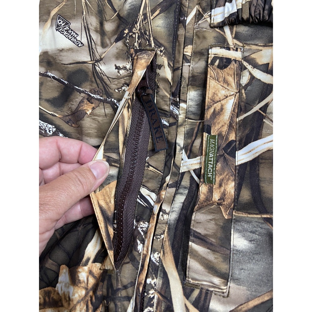 Drake Jacket Mens XL Camo Hunting Duck Advantage Max‎ 4D Fleece - Picture 16 of 16